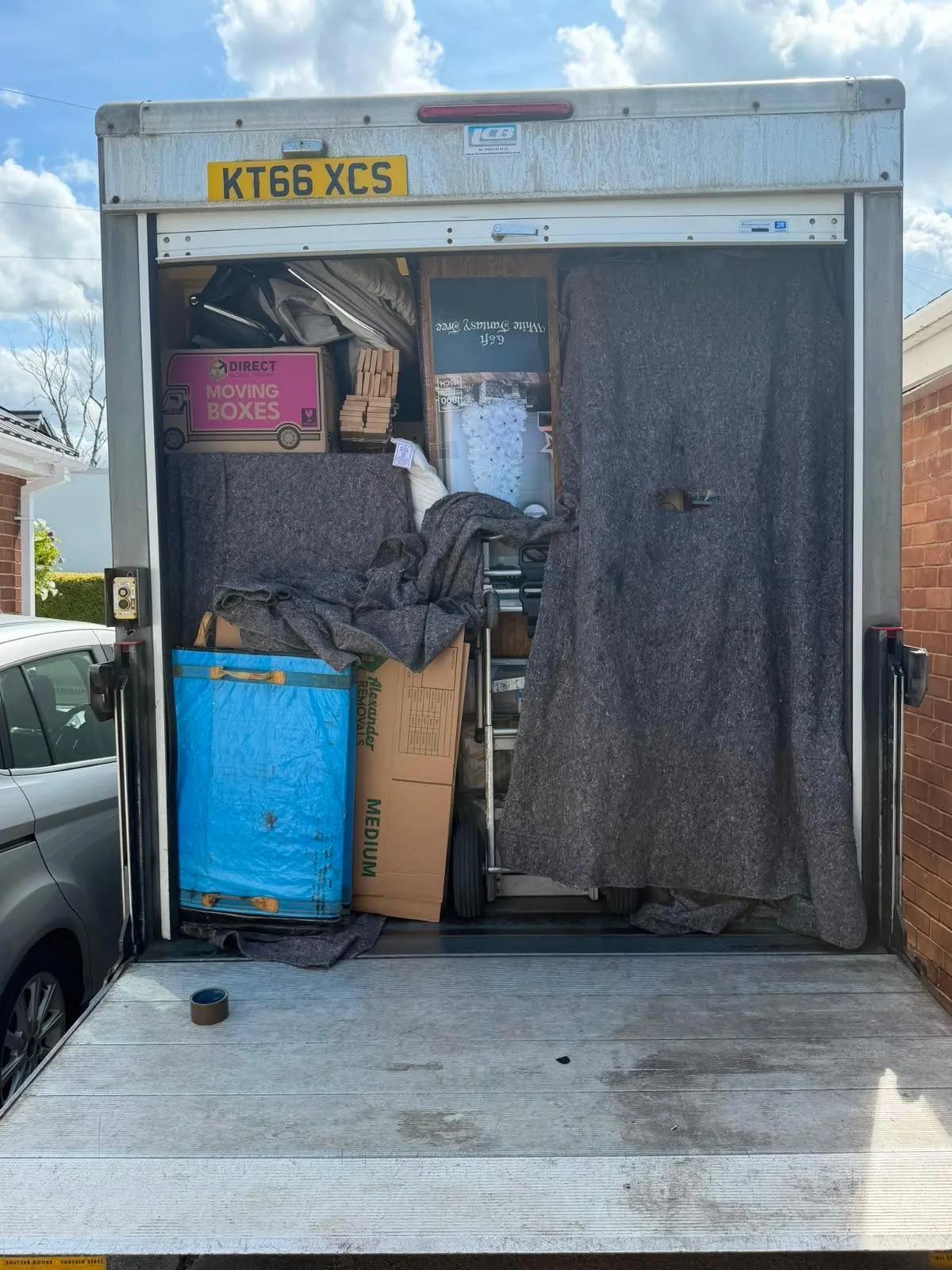 A removal van loaded for a longer journey across the UK
