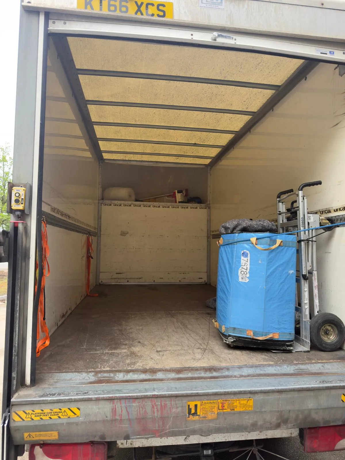 A removal van ready for a smaller quoted load